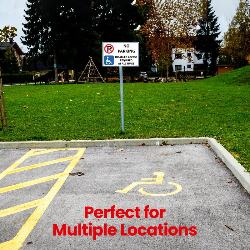 RDLCAR Disabled Parking Sign 1mm PVC No Parking Sign 200