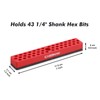 CASOMAN 2PCS 1/4" Hex Bit Organizer with Magnetic Base -
