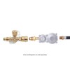 Flame King 4 Port Brass Tee Propane Adapter POL Inlet,