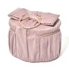 Francfranc Large Velour Ribbon Vanity Pouch, Pink