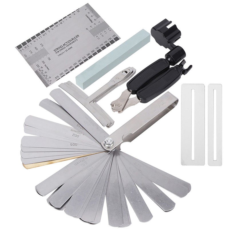 Guitar Tool Set Including Sander Radius Gauge String Action Ruler