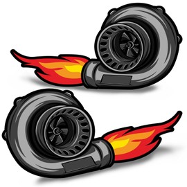 Biomar Labs 2 x PVC Vinyl Stickers Turbo Boost Funny Cool Decals for Car Bumper Windows Moto Helmet B 59