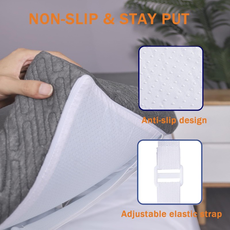 VALUXE 3 Inch Gel Memory Foam Mattress Topper California King