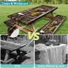Wathon Picnic Table Cover with Bench Covers Western Cowboy 6FT