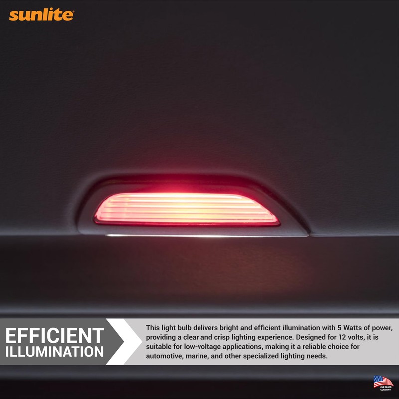 Sunlite Xelogen Wedge Base T3.25 Mini Tube Light Bulb, 10W,