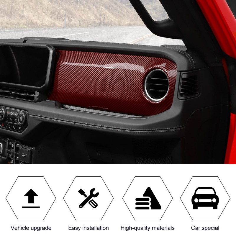 RT-TCZ Center Console Trim Cover Dashboard Control Panel Cover Decorative