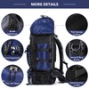 Hiking Backpack with Rain Cover, 90L Camping Backpack, Lightweight Travel
