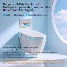 Mendorio Toilet Push Plate Compatible with Geberit Sigma, UP300 & UP320 Series Actuator Plates, Double Flush, Plate Size 245 × 164 mm, Equipped with Flush Lever Set and Mounting Frame (Chrome-Plated)