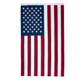 Homissor 100% Cotton Flag American Flags 3x5 Ft Made in USA US Flags Hanging Vertical Fade Resistant Embroidered Stars Outdoor Brass Grommets