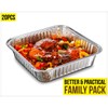 Zuvo Large Disposable Aluminium Foil Trays Containers with Paper Lids