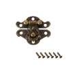 uxcell 10 Sets Wood Case Chest Box Rectangle Clasp Closure