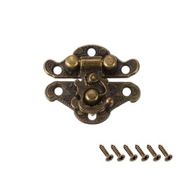 uxcell 10 Sets Wood Case Chest Box Rectangle Clasp Closure Hasp Latches Bronze Tone 28 x 23mm