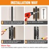 Lipshome 9.7" Hidden Door Hinge/Concealed Hinges,Invisible Hinges,Invisible Door Silent 180