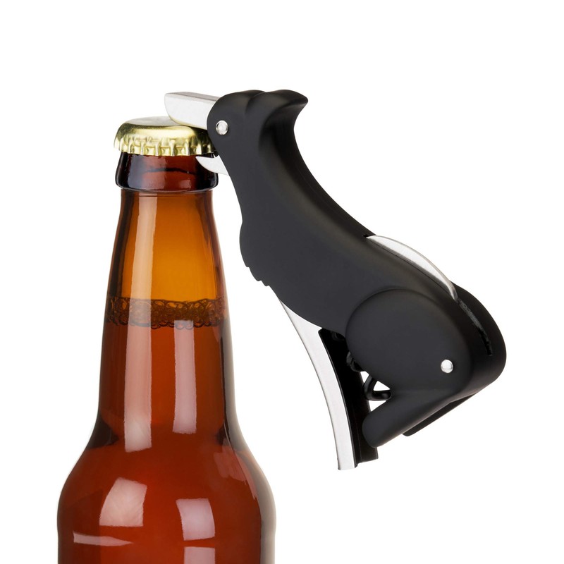 TrueZoo Buddy - Sacacorchos de doble bisagra, llave de vino,