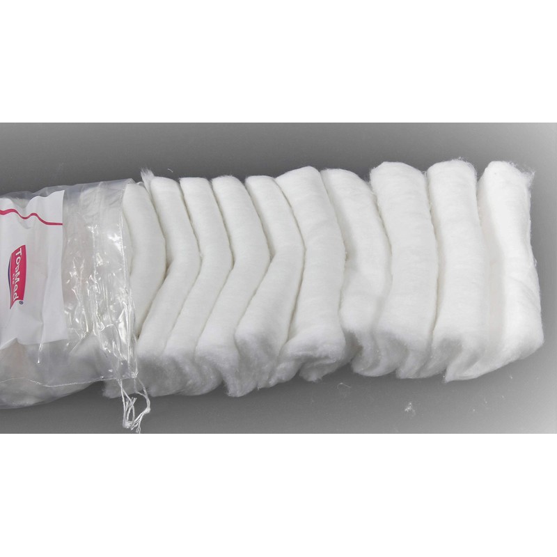 Top Med Baumwollfalten, 100 g, reine Baumwolle, 2 Stück