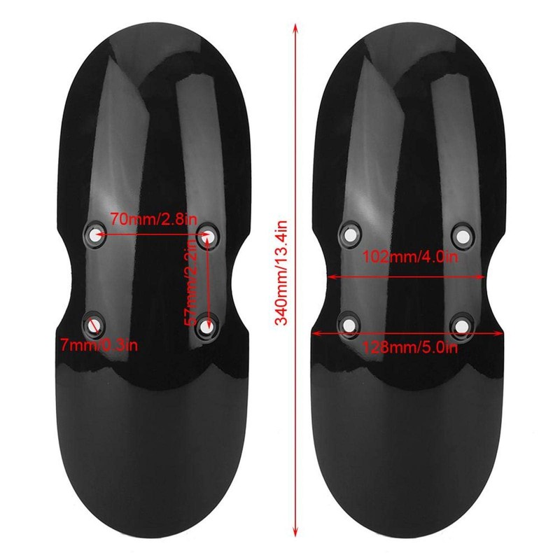 KIMISS ABS Motorcycle Accessories Short Mudguard for T100 2001-2016 (Black)