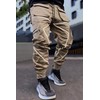 BOOMLEMON Men's Cargo Jogger Pants Reflective Technical Hip Hop Harem