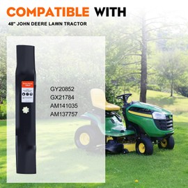 Hipa D140 High Lift Blades Replace for GY20852 GX21784,John Deere 48 inch Lawn Mower E140 E160 E150 E170 LA145 LA140 Tractor