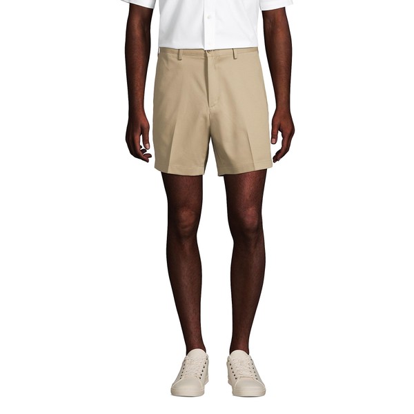 Lands' End Men's No Iron 6in Comfort Waist Plain Front
