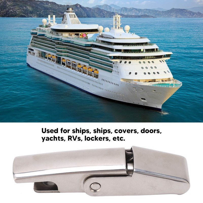 Boat Latch Stainless Steel Clamp Lock Firm Locking Heavy Duty