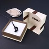 COAI Silver Carved Onyx Household Amulet Evil Protection Magatama Amulet