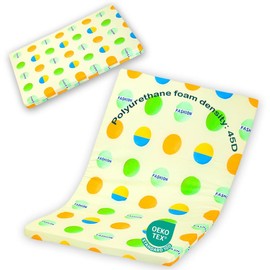 VUCWS Pack and Play Mattress Topper - 38" x 26" Pack N Play Mattresses Soft Firm Pad, Premium Foam Odorless Breathable Comfort Baby Foam Portable Playpen Mattresses (Multicolor Circles)