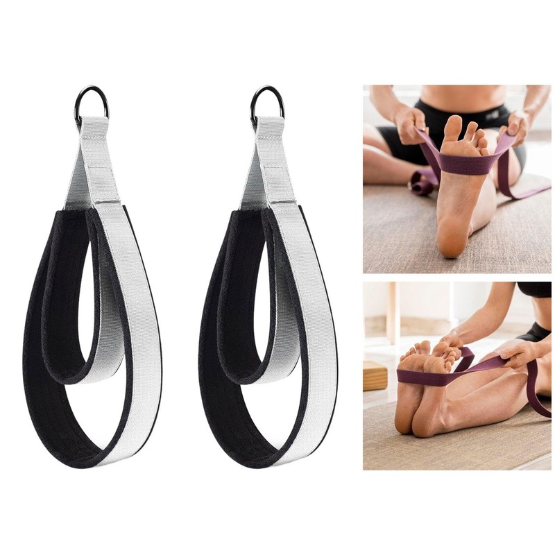 STARTIST 2Pcs D Rings Straps Handle,Pilates Double Loop Straps Pilates