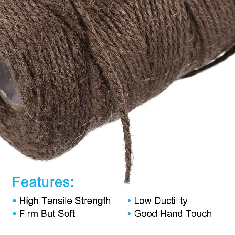 MECCANIXITY 328 Feet Garden Twine, 2mm Craft Jute Twine String