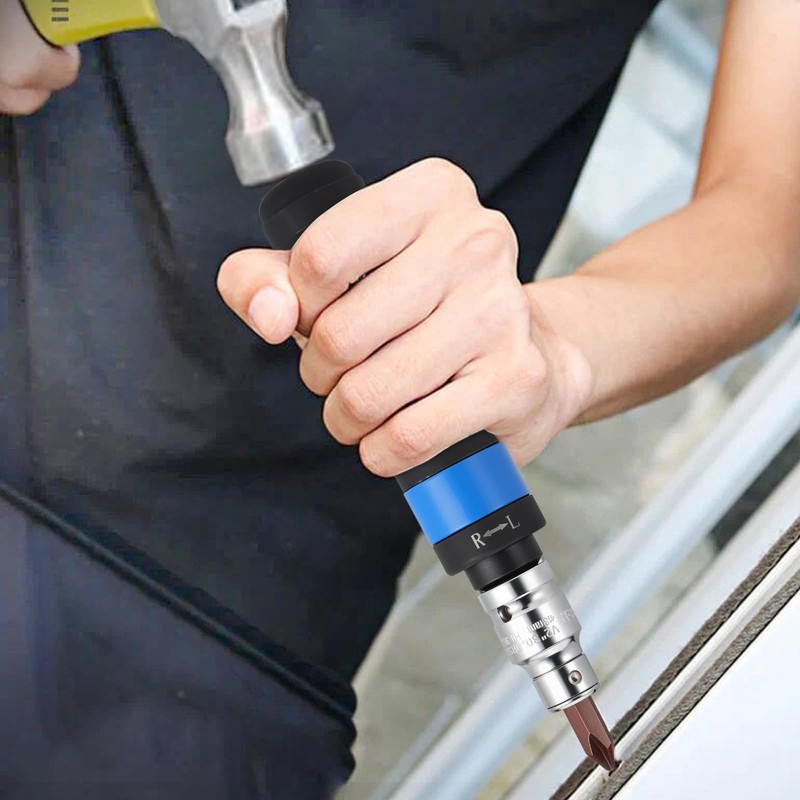 12PCS Impact Screwdriver Set, Professional 1/2" Hand Impact Wrench, S2