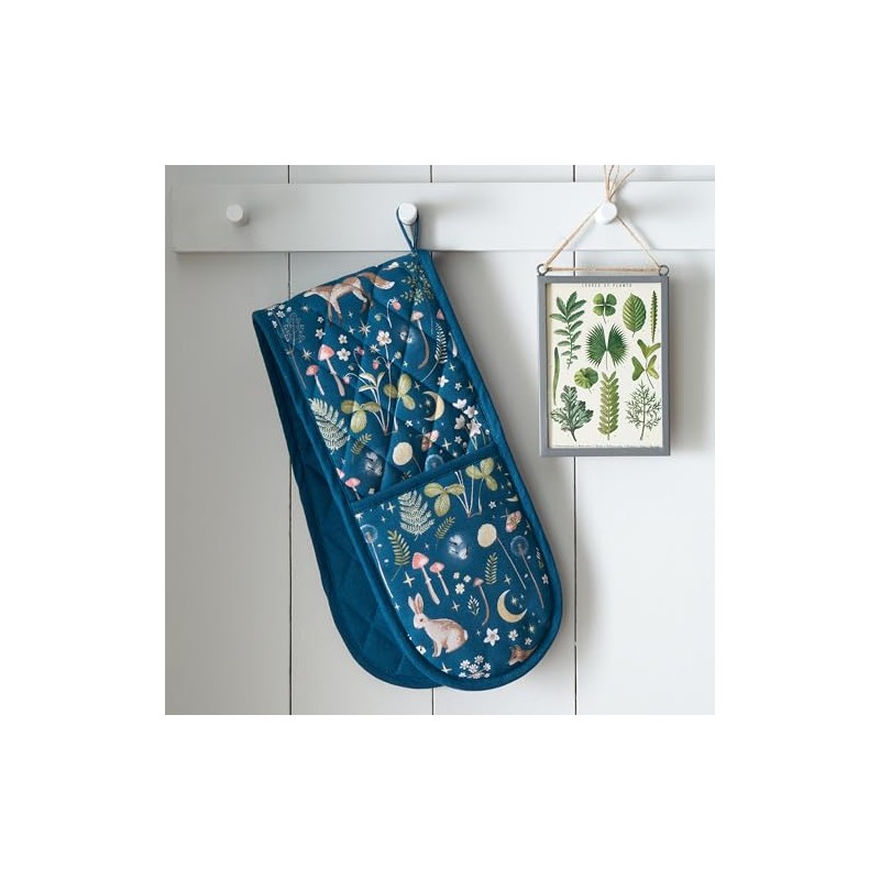 Catherine Lansfield Enchanted Twilight Animals Cotton Kitchen Double Oven Glove