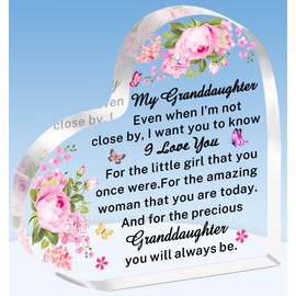 TTOVEN Granddaughter Gifts Granddaughter Birthday Gifts Graduation Gifts for Her Granddaughter Plaque