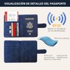Fundas de Pasaporte con Bloqueo RFID, Porta Pasaporte de Cuero