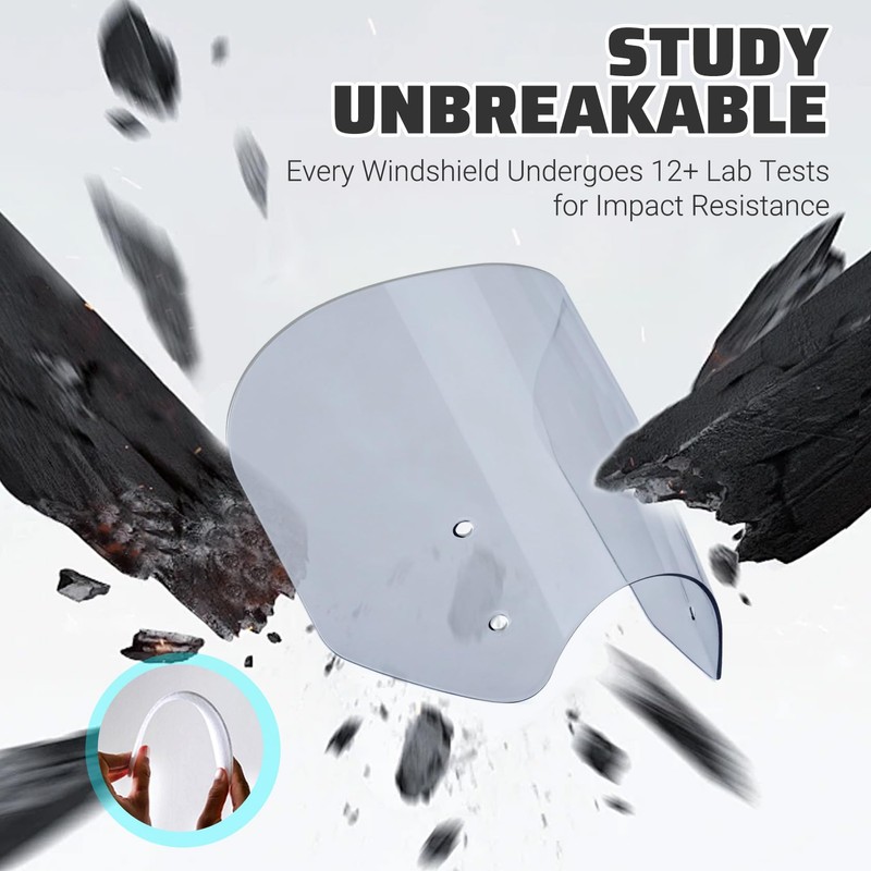 Motorcycle Windshield Deflector with Bracket Windscreen Fit for Rebel 500
