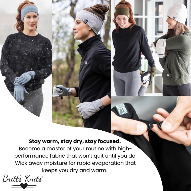 Britt's Knits Thermal Tech Cold Weather Winter Gloves Touch Screen