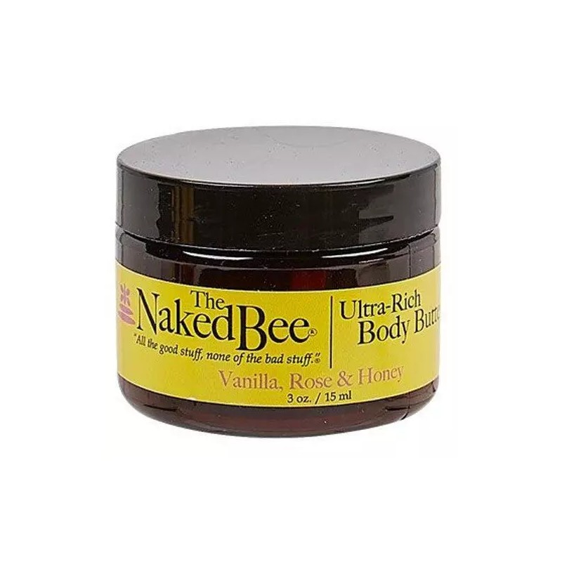 Naked Bee Body Butter 3 Oz. - Vanilla Rose &