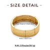 WOWORAMA Gold Hammered Bangle Bracelet for Women Chunky Elastic Stretch