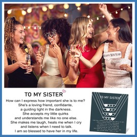 UNGENT THEM 4 Sisters Necklace Four Matching Heart Sister Friendship Necklaces Jewelry Birthday Christmas Sister Gifts for 4 Teen Women Best Friend