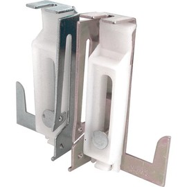 Prime-Line N 6549 1-1/2 In. Stamped Steel Housing with Nylon Guide Insert, Panel Wardrobe Door Guide for Acme and Stanley Doors (1 Pair)
