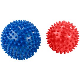 newgen medicals Hedgehog Ball: 2 Massage Balls with Nubs for Reflexology and Much More, Diameter 9 & 7.5 cm (Hedgehog Ball Massage, Pimple Ball, Foot Massager)