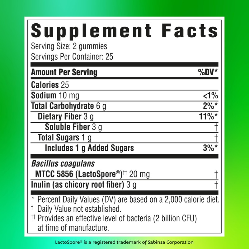 Benefiber Prebiotic Fiber Supplement Gummies with Probiotics for Digestive Health,
