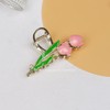 Pink Tulip Flower Metal Hair Claw Clips, Large Hair Claw