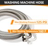 2-Pack HeSun 5 Ft Washing Machine Hose, 3/4" FHT Stainless