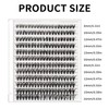 240 Pcs Cluster Lashes,Individual Eyelashes,Lash Clusters Kit,Eye,Eyelash,Individuals,Fake Pre Glued,Wispy,Fluffy,Natural Manga,DIY