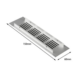Aoktorkit 2Pcs Air Vent Grille Cover 60x150mm Aluminum Alloy Vent Cover Ventilation Grilles for Cabinet Wardrobe Cupboard