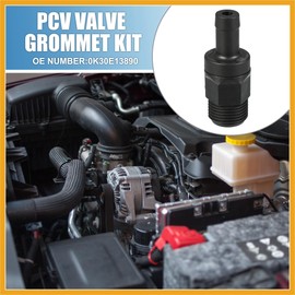 Partuto PCV Valve Grommet Exhaust Positive Crankcase Ventilation Fittings No.0K30E13890 for Kia Rio 2001-2005 Black Replacement