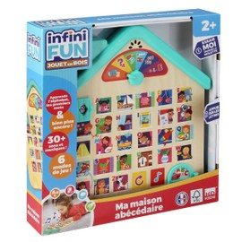 InfiniFUN My House Abécédéaire Wooden Educational Toy for Children from 2 Years