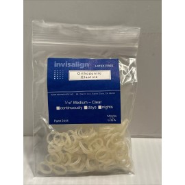 invisalign orthodontic elastics 5/16” medium clear 100 Pcs
