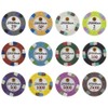 Claysmith Gaming Pack of 50 Showdown Poker Chips, Heavyweight 13.5-Gram