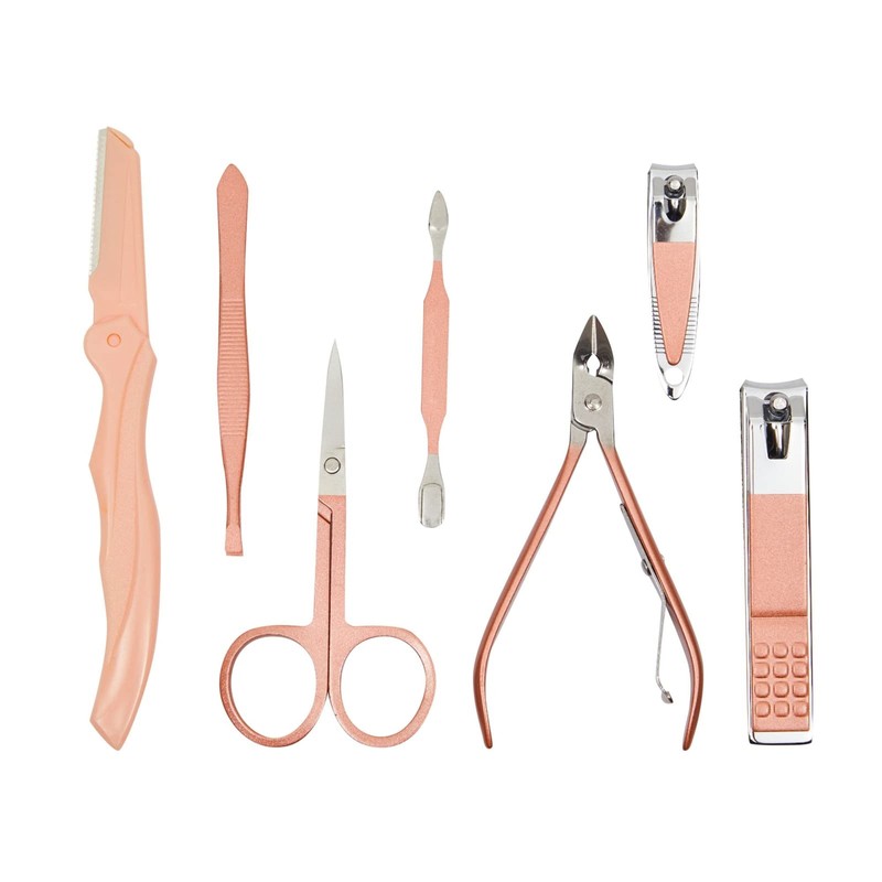 Juego de herramientas para manicura y pedicura (23 piezas), color