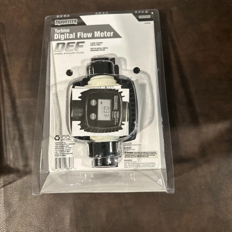 Traveller Turbine Digital Flow Meter DEF Disel Exhaust Fluid 1289390